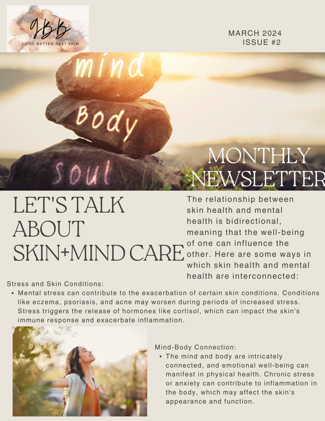 gbb Goodbetterbest Skin Monthly newsletter March, 2024.