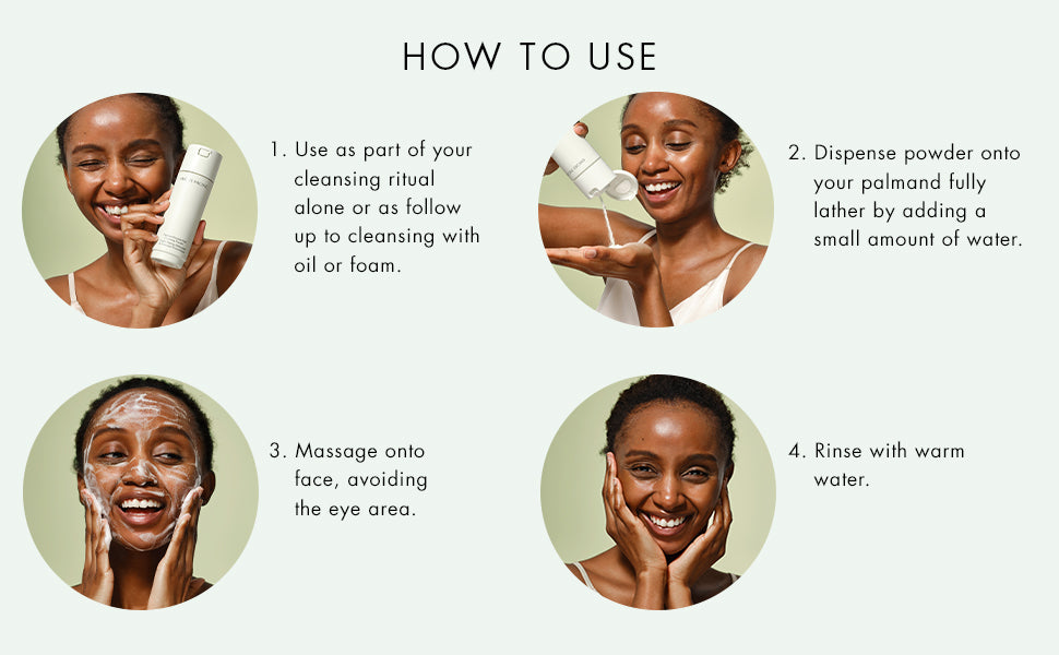 How to use a powder-to-foam cleanser properly