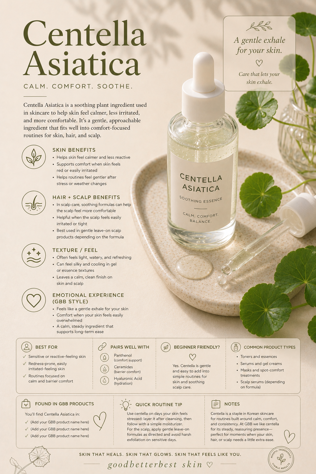 Centella Asiatica: Calming Support for Sensitive-Feeling Skin