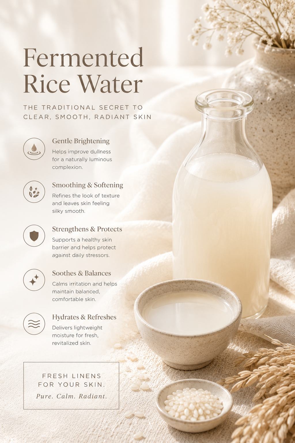 Fermented Rice Water: Gentle Glow + Soft