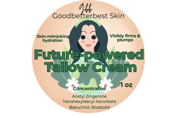 Future-powered  Tallow cream 50g concentrated, velvety texture with Acetyl Zingerone, oil soluble Vitamin C, Bakuchiol,