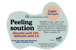 Peeling solution light and medium strength  1oz (without cotton pads)