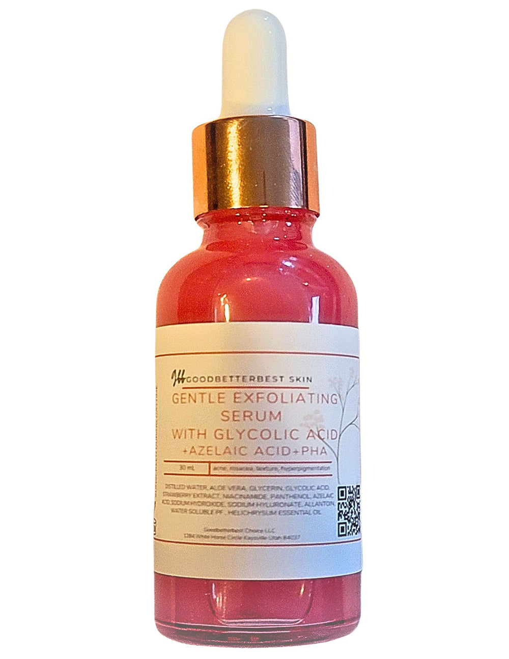Gentle exfoliating serum with Glycolic acid+Azelaic acid+PHA 1 oz