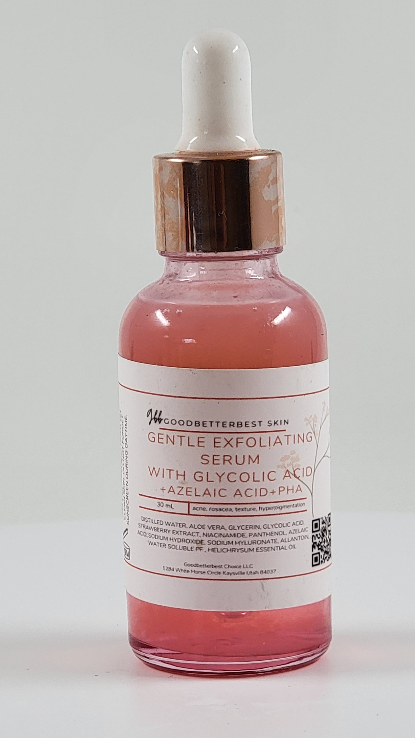 Gentle exfoliating serum with Glycolic acid+Azelaic acid+PHA 1 oz