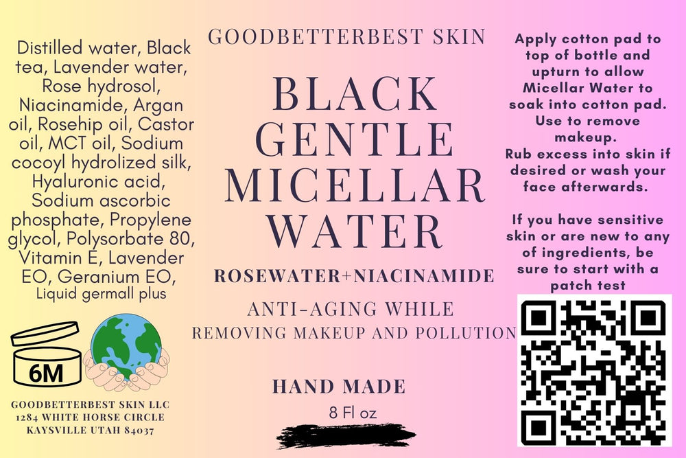 Premium Anti-aging& Brightening Black micellar water (and/or) Black gentle foaming cleanser