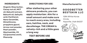 Bakuchiol, Nano Ceramide, Cacay oil ultra anti-aging facial cream/balm 50ml, 30ml for dry and sensitive skin in harsh weather