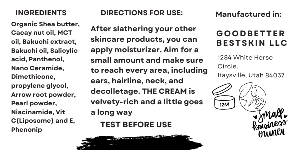 Bakuchiol, Nano Ceramide, Cacay oil ultra anti-aging facial cream/balm 50ml, 30ml for dry and sensitive skin in harsh weather