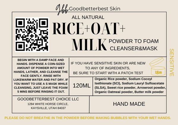 This is the Ancient wisdom! Natural powders to gentle and mild foam cleanser 4oz for different skin types