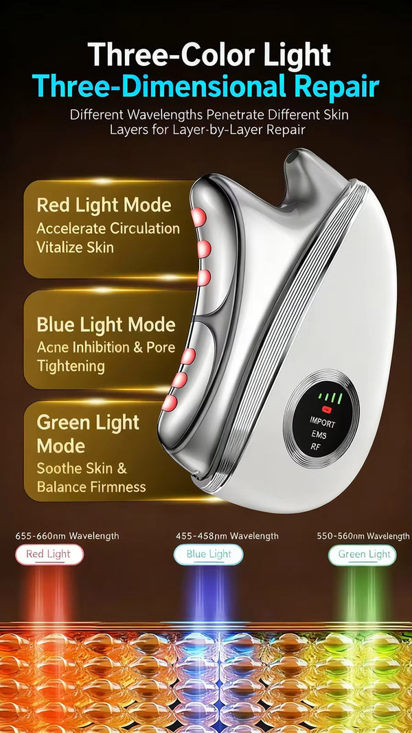 gbb At-Home Electric Gua Sha with Heat, Light(three), Import, EMS, RF, Vibration