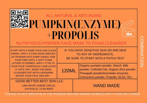 Premium Herbs powder anti-aging luxury Masks to luxury Cleansers with Turmeric, Matcha, Kelp, PHA, Pumpkin, Propolis