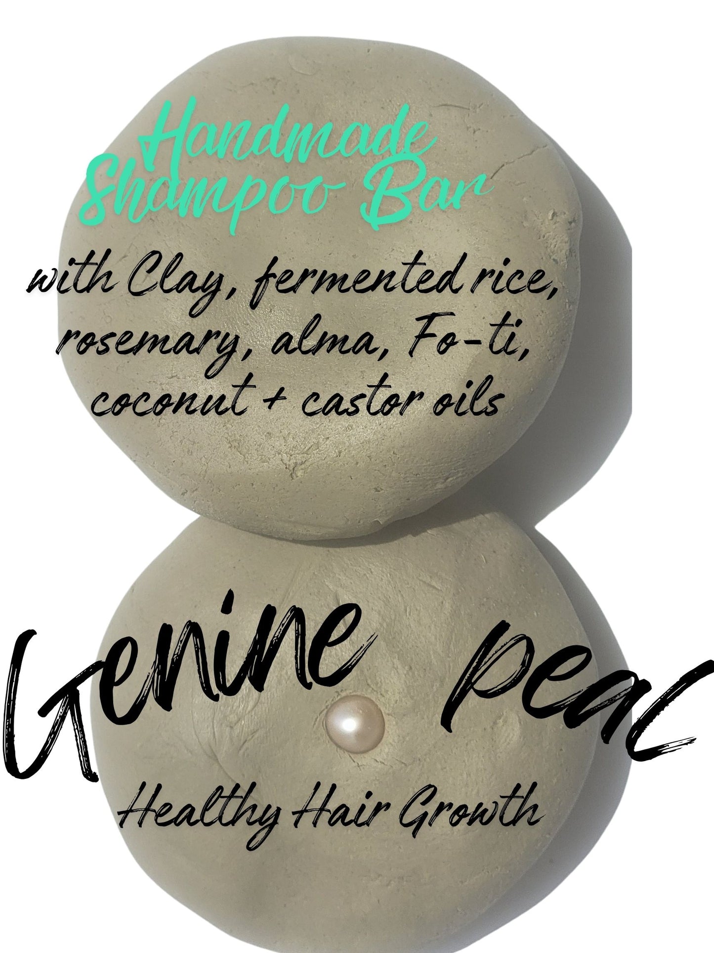 Handmade Healthy hair-growth enhancing Shampoo Bar 100g with Holistic mindful energy for scalp and hair fermented rice, rosemary, alma, biotin, keratin, genuine pearl…