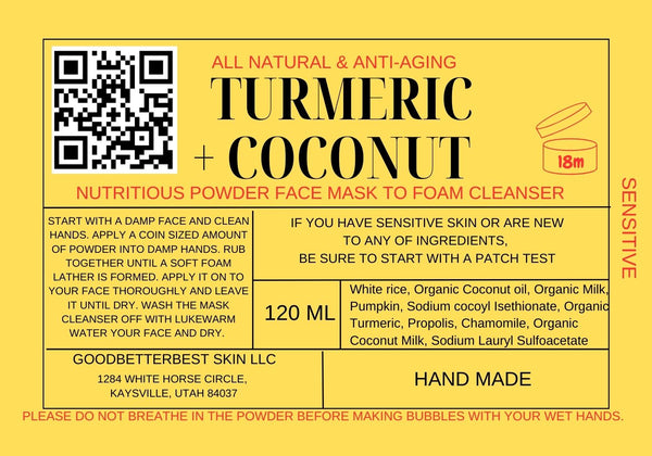 Premium Herbs powder anti-aging luxury Masks to luxury Cleansers with Turmeric, Matcha, Kelp, PHA, Pumpkin, Propolis