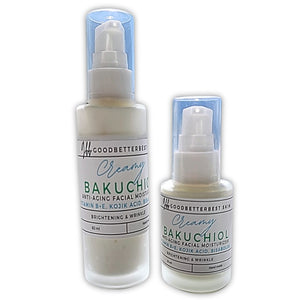 Creamy Bakuchiol anti-aging facial moisturizer with Vitamin B+E, Kojik acid, Bisabolol  30ml 60ml