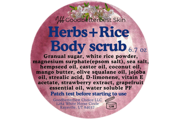 Herbs+Citrus+Rice Body scrub 6.7oz