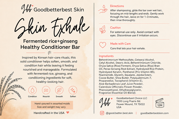 Skin Exhale — Fermented Rice + Ginseng Healthy Conditioner Bar