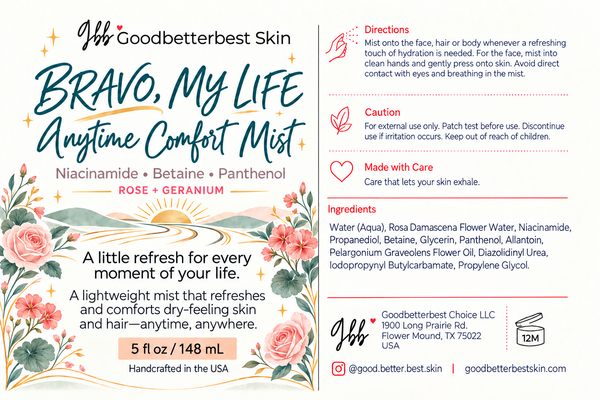 Bravo, My Life — Anytime Comfort Mist 5oz Refreshing Hydration for Face, Hair + Body