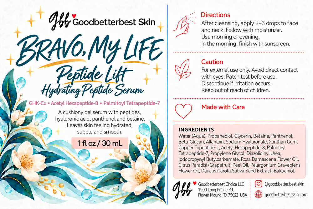 Bravo, My Life — Peptide Lift 1oz Hydrating Peptide Care + Smoother-Looking Skin