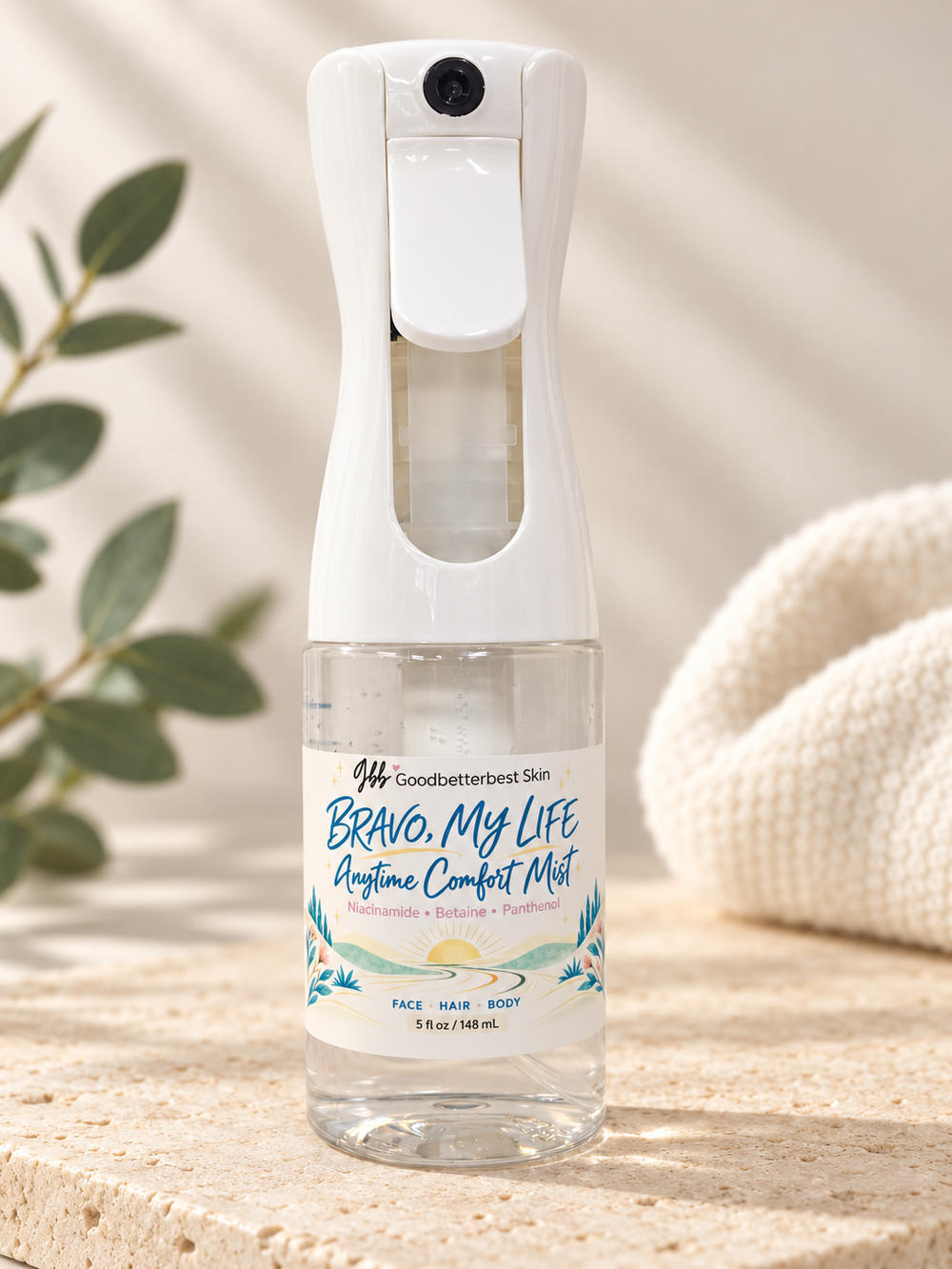 Bravo, My Life — Anytime Comfort Mist 5oz Refreshing Hydration for Face, Hair + Body