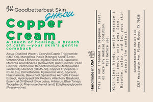 GHK-CU peptide well-aging cream with copper peptide, bakuchiol, and Bisabolol