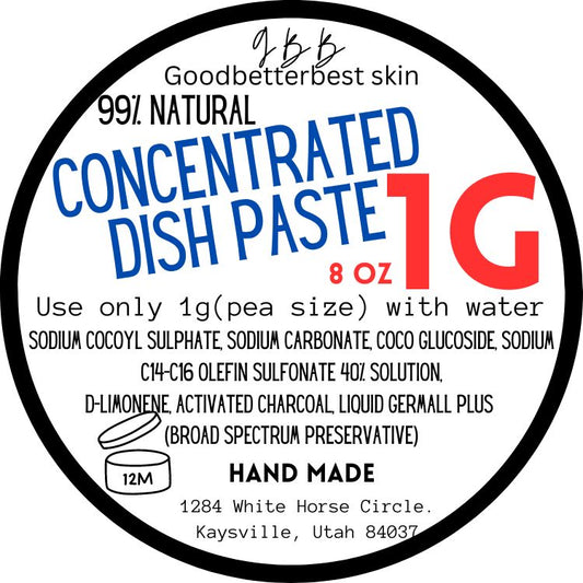 Concentrated 1g dish washing paste 99% natural degrease stainless cleaner baby bottle Naturally effective formula 8oz