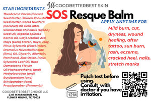 SOS rescue healing lotion Bar 4oz