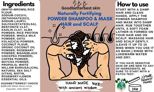 Nutritious Powder to Foam Cleanser For HAIR and SCALP 4oz