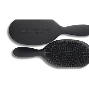 Black Matte Boar Bristle Waterproof Hair Brush – For Fine to Thick Hair, Wigs, Extensions, Gentle Scalp Massage & Improved Hair Appearance