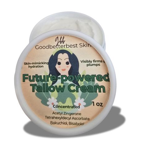 Future-powered  Tallow cream 50g concentrated, velvety texture with Acetyl Zingerone, oil soluble Vitamin C, Bakuchiol,