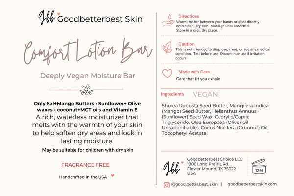 Comfort Lotion Bar — Deeply Vegan Moisture Bar