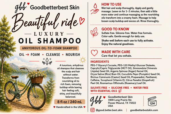 Beautiful Ride — Luxury Oil Shampoo Anhydrous Oil-to-Foam Shampoo