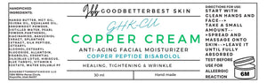 GHK-CU peptide well-aging cream with copper peptide, bakuchiol, and Bisabolol 2 oz, 4oz