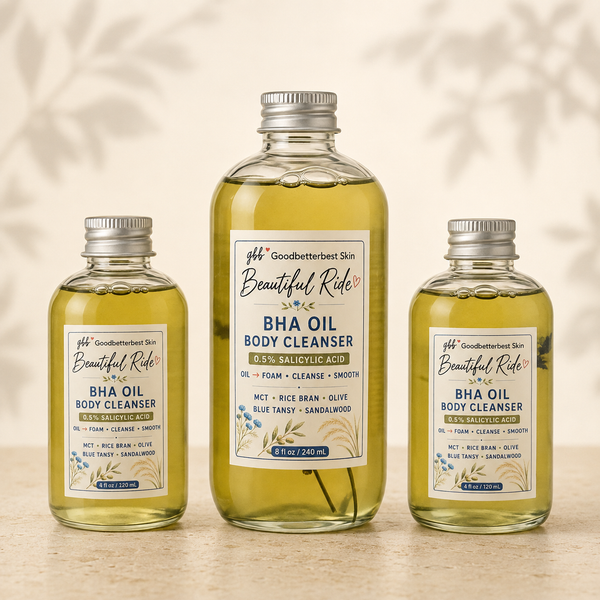 Beautiful Ride BHA Botanical Oil Cleanser 2oz, 4oz, 8oz Oil in. Congested skin out.