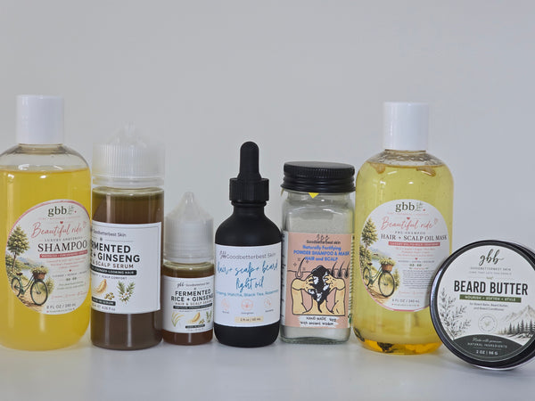 Hair + Scalp + Beard Light Oil with Ginseng • Matcha • Black Tea • Rosemary 2 oz