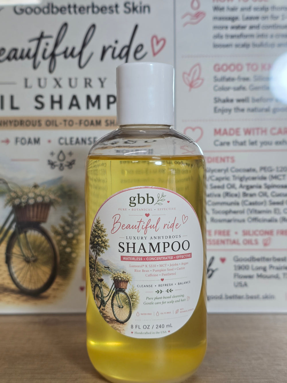 Beautiful Ride — Luxury Oil Shampoo Anhydrous Oil-to-Foam Shampoo