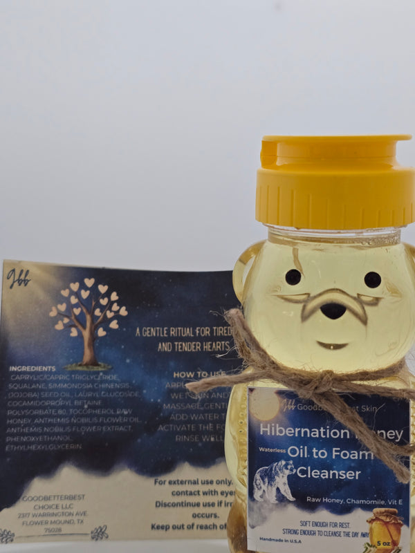 Hibernation Honey — Waterless Oil-to-Foam Cleanser 5oz All-in-on formula