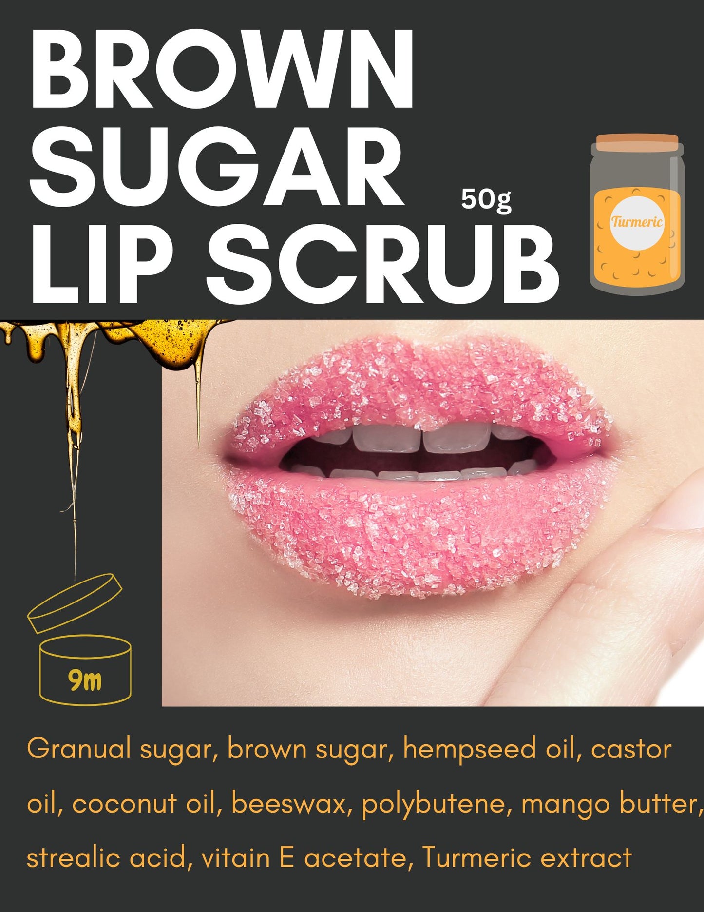 Brown Sugar Lip Scrub 50g